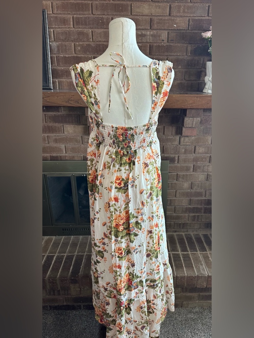 By Anthropologie Floral Empire Waist Tiered Maxi Dress Small - Picture 7 of 9